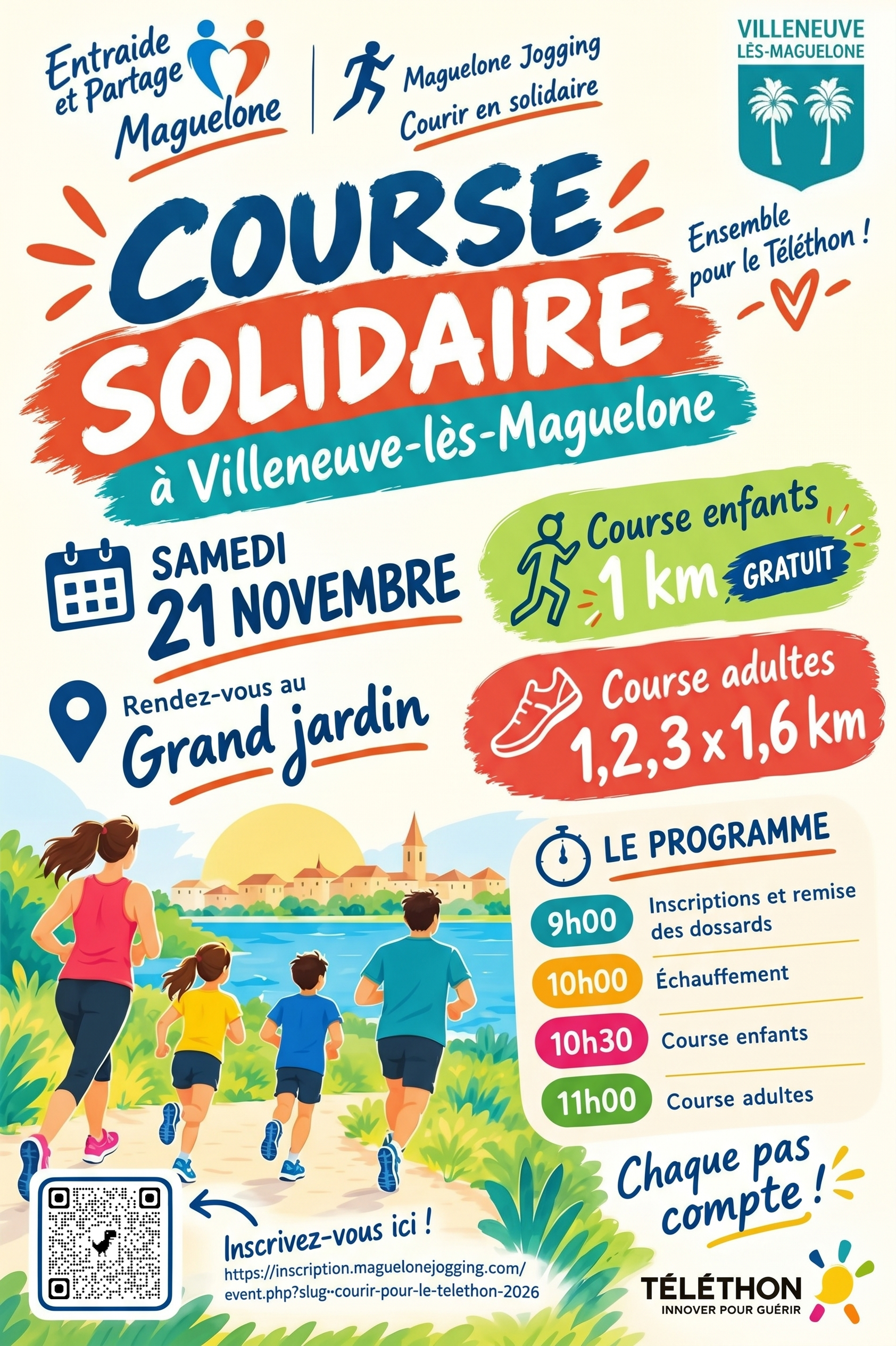 Affiche Courir ensemble pour le Téléthon 2026